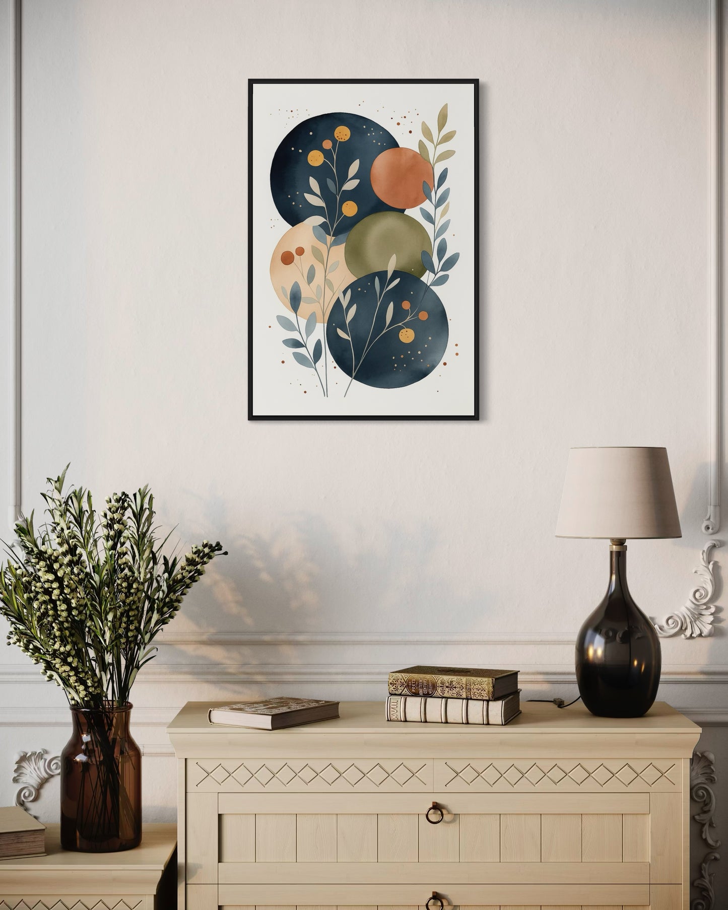 Abstract Botanical Wall Decor | Modern Boho Decor | 2:3 Ratio Digital Download