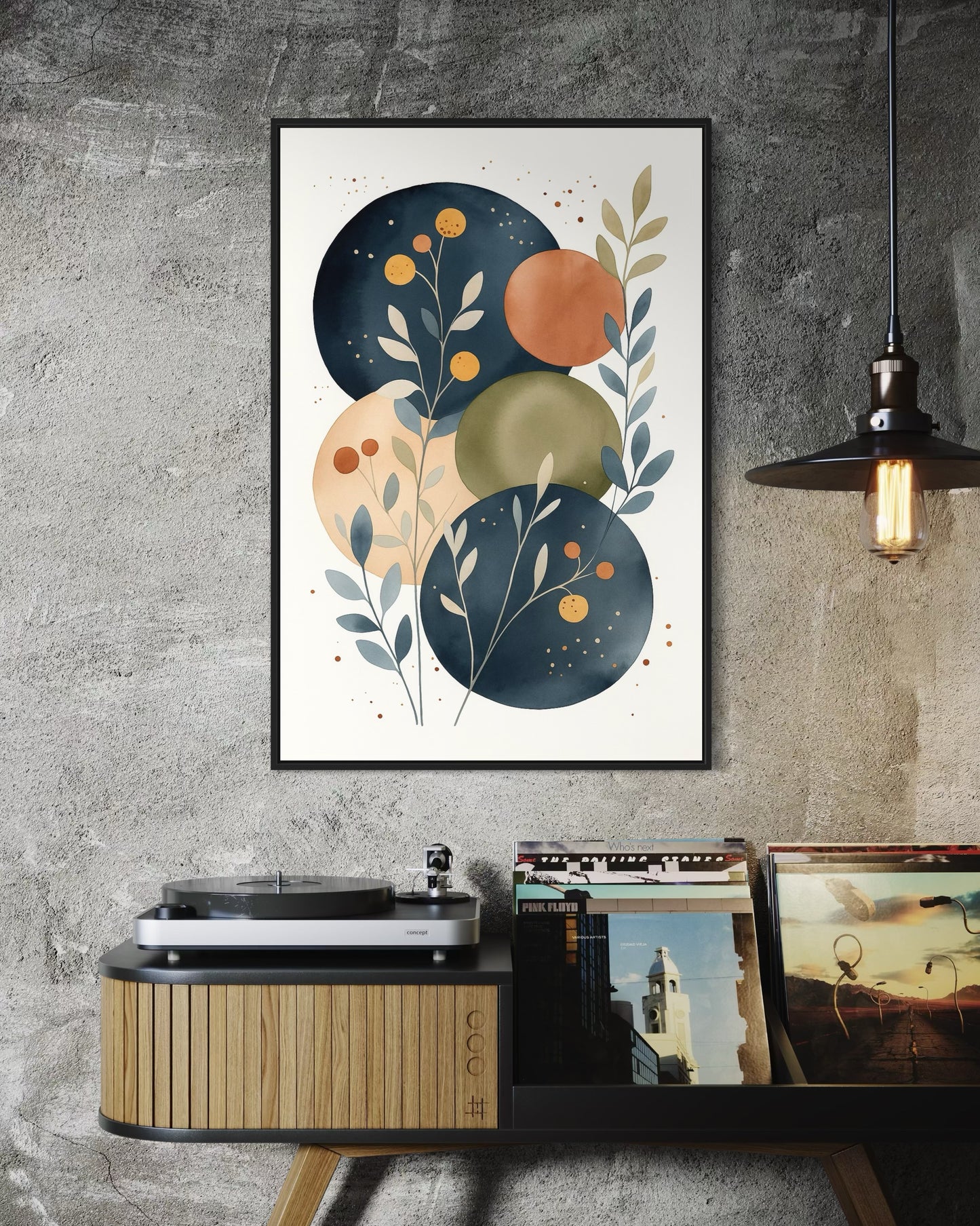 Abstract Botanical Wall Decor | Modern Boho Decor | 2:3 Ratio Digital Download
