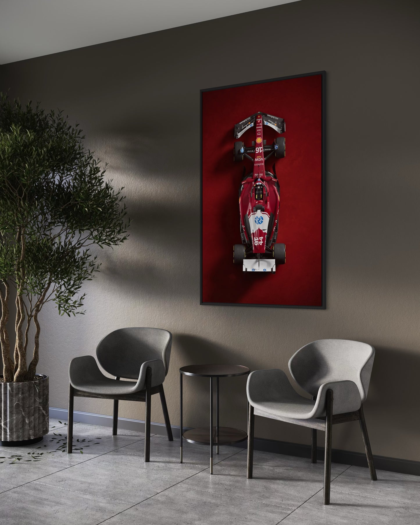 F1 Ferrari Car Wall Art | Racing Sports Car Printable Digital Download | Modern Motorsport Poster | Instant PDF