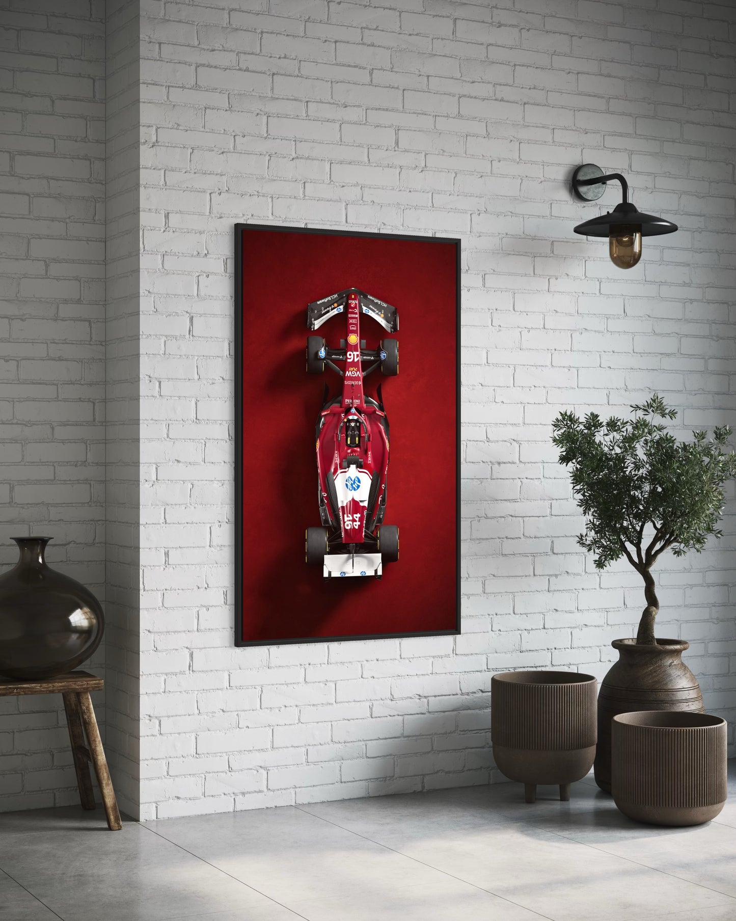 F1 Ferrari Car Wall Art | Racing Sports Car Printable Digital Download | Modern Motorsport Poster | Instant PDF