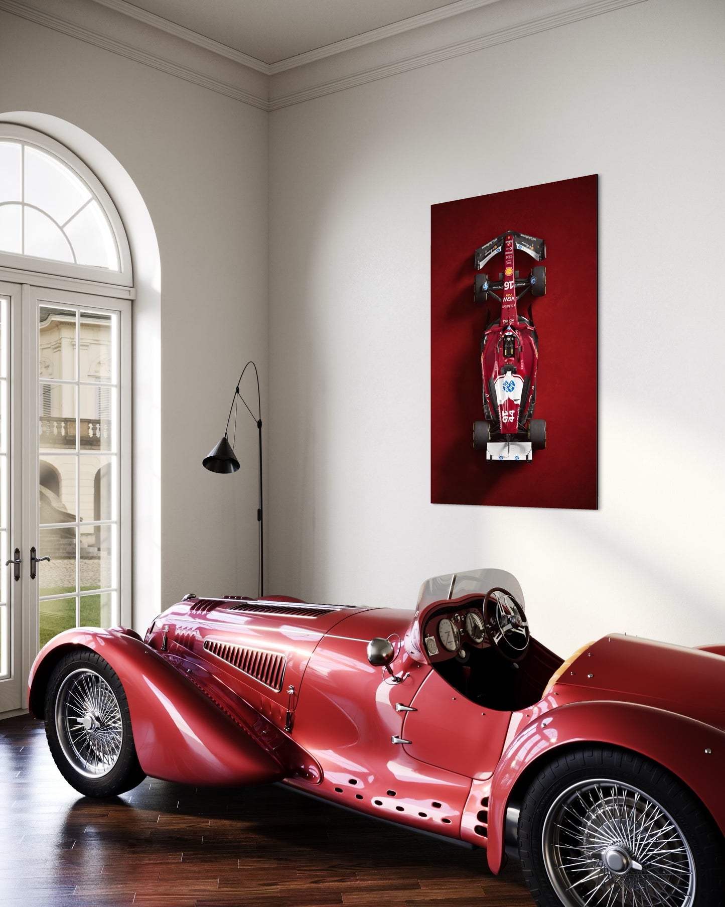 F1 Ferrari Car Wall Art | Racing Sports Car Printable Digital Download | Modern Motorsport Poster | Instant PDF