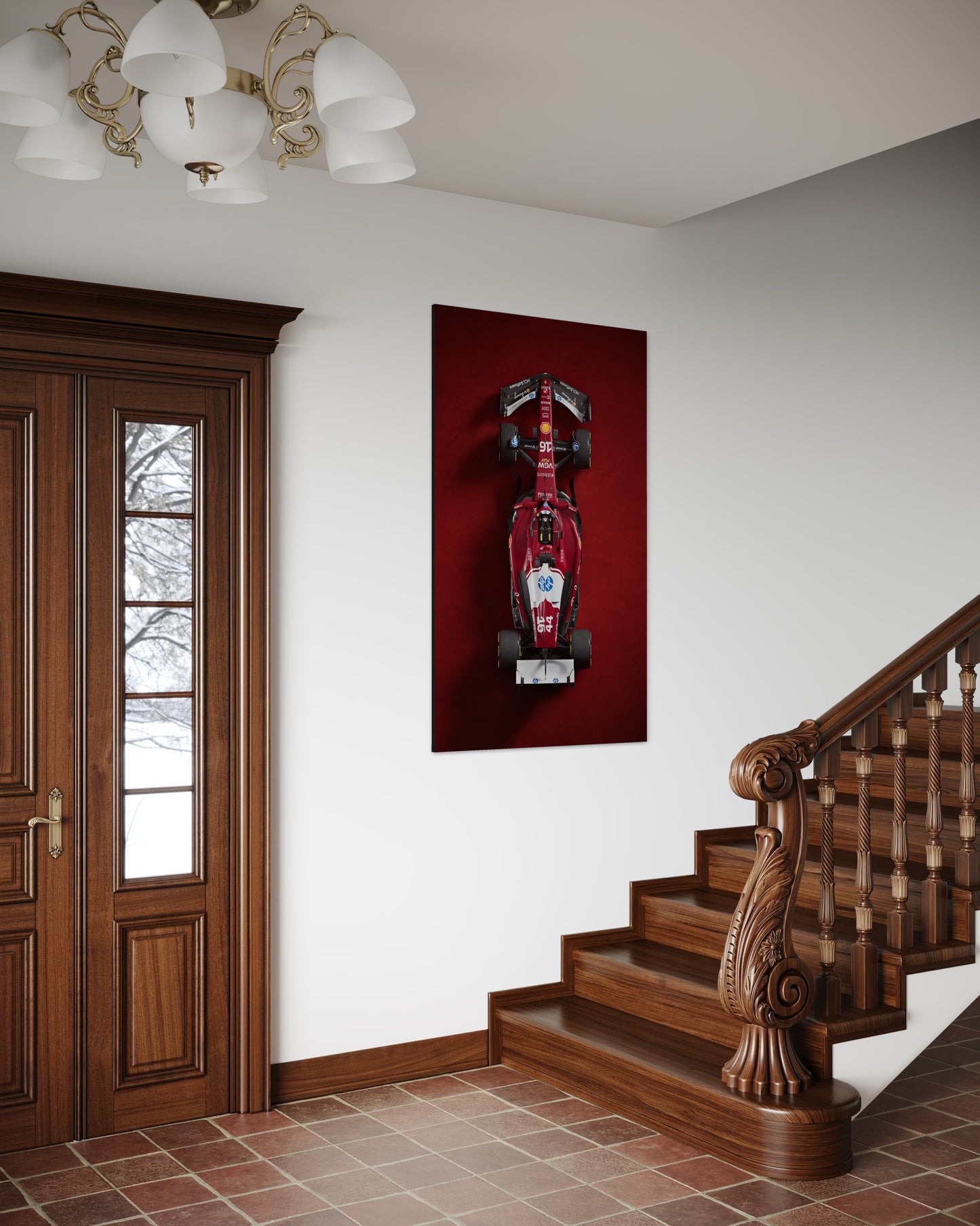 F1 Ferrari Car Wall Art | Racing Sports Car Printable Digital Download | Modern Motorsport Poster | Instant PDF