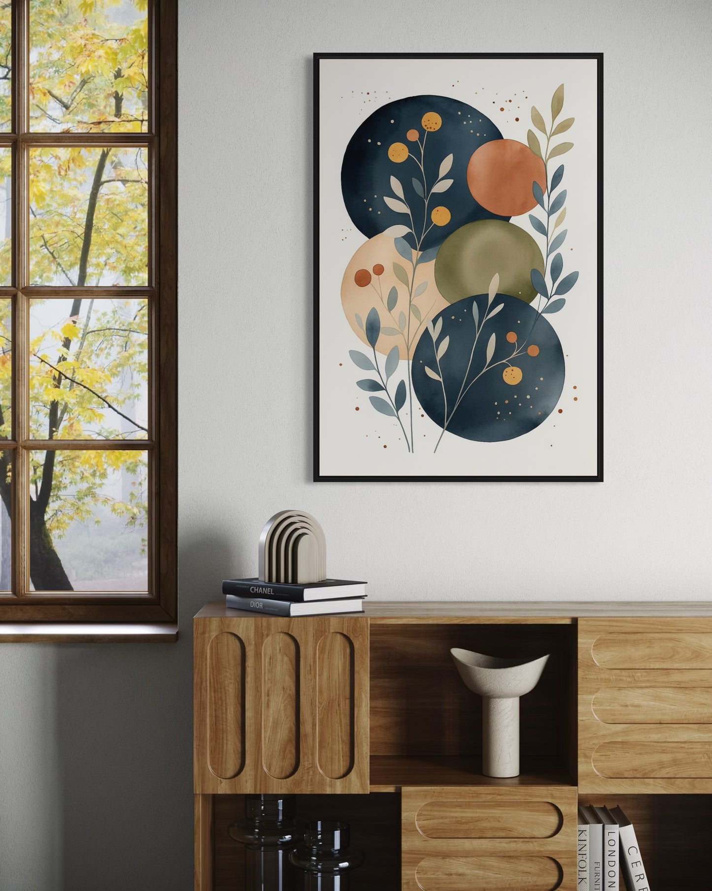 Abstract Botanical Wall Decor | Modern Boho Decor | 2:3 Ratio Digital Download