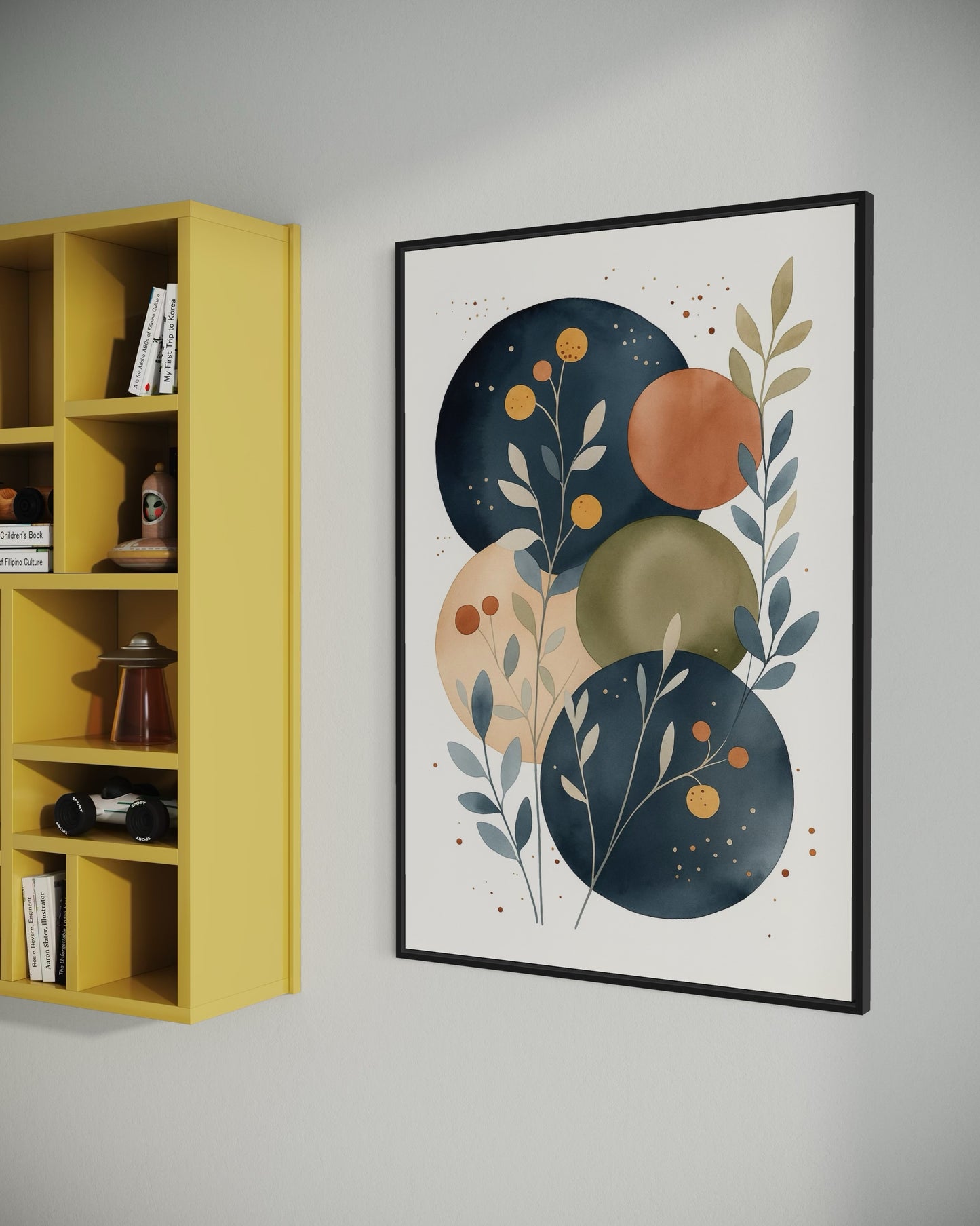 Abstract Botanical Wall Decor | Modern Boho Decor | 2:3 Ratio Digital Download