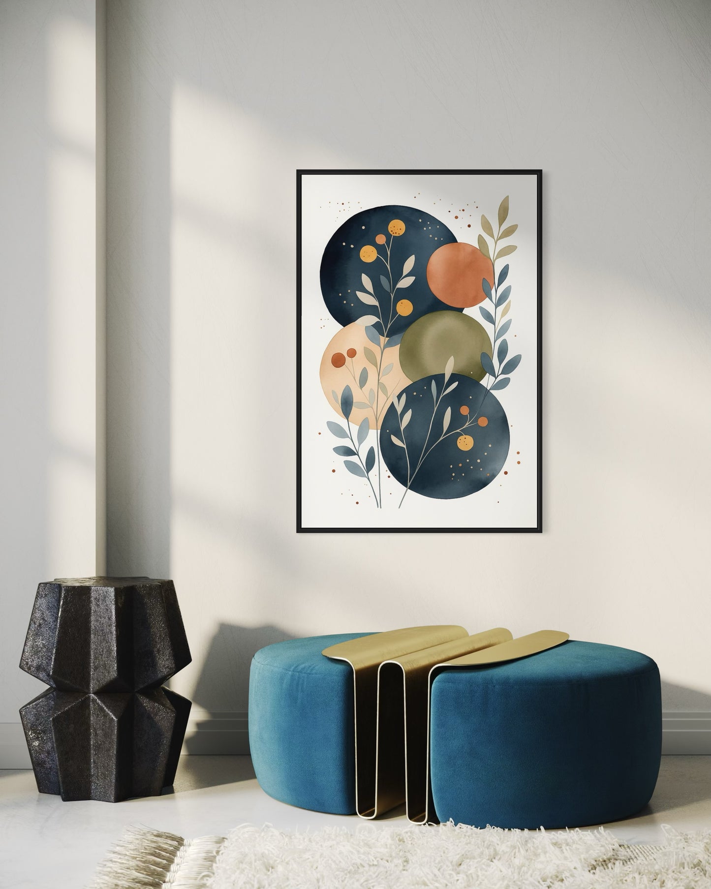 Abstract Botanical Wall Decor | Modern Boho Decor | 2:3 Ratio Digital Download