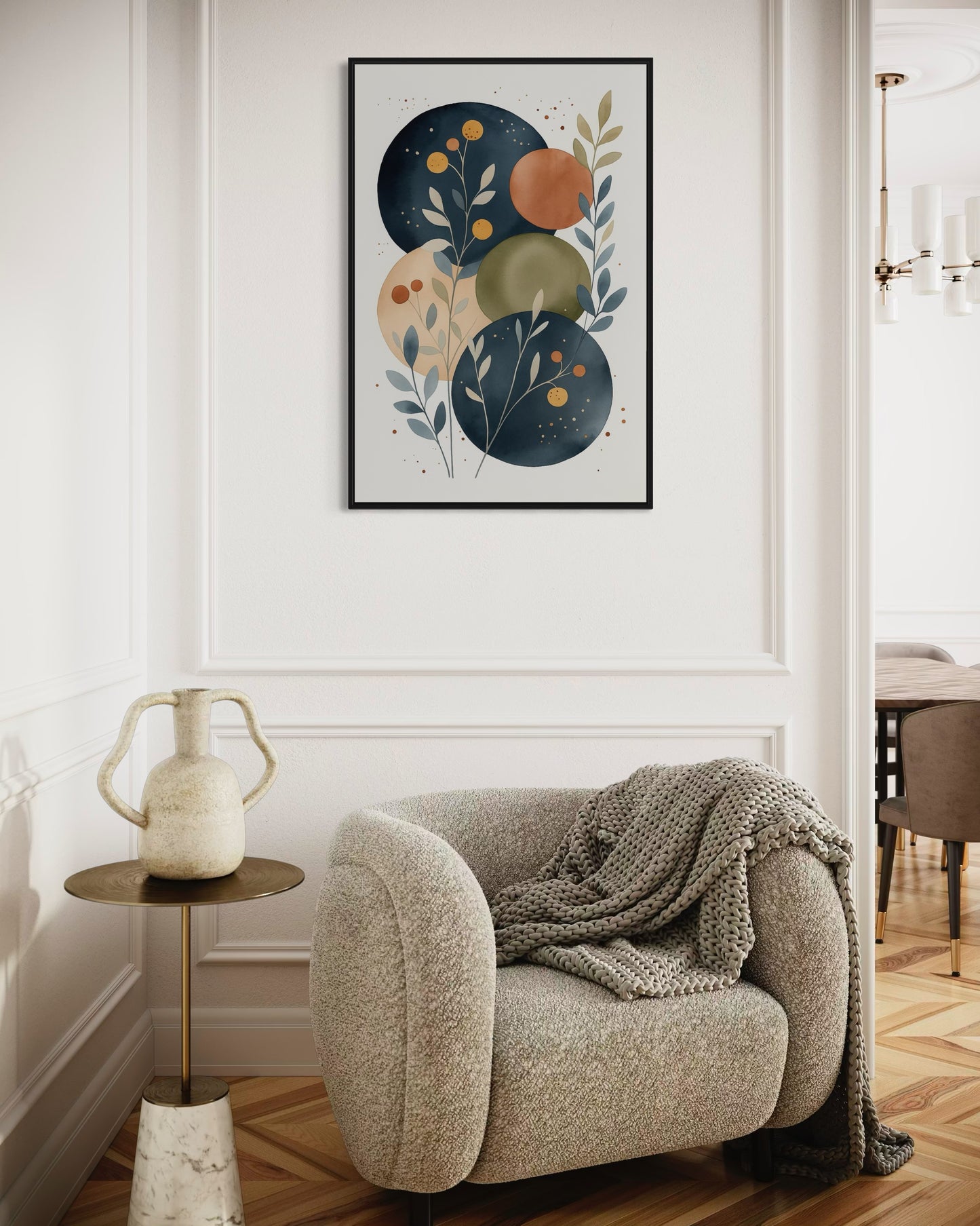 Abstract Botanical Wall Decor | Modern Boho Decor | 2:3 Ratio Digital Download