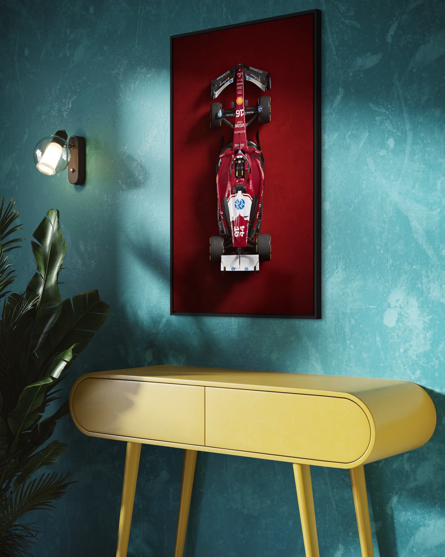 F1 Ferrari Car Wall Art | Racing Sports Car Printable Digital Download | Modern Motorsport Poster | Instant PDF